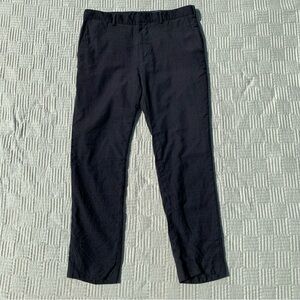 Club Monaco Men’s Connor Modern Slim Fit Dark Charcoal Plaid Pants Size 33/34